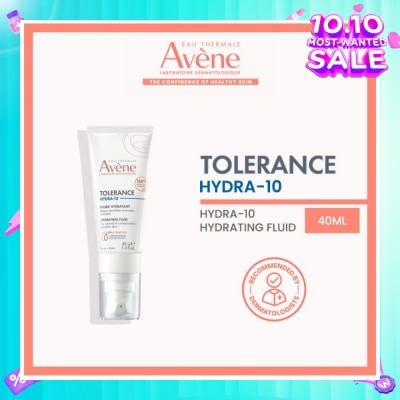 AVÈNE Tolerance Hydra-10 Hydrating Fluid (Moisturiser for sensitive skin + Fragrance-free + Preservative-free) 40ml