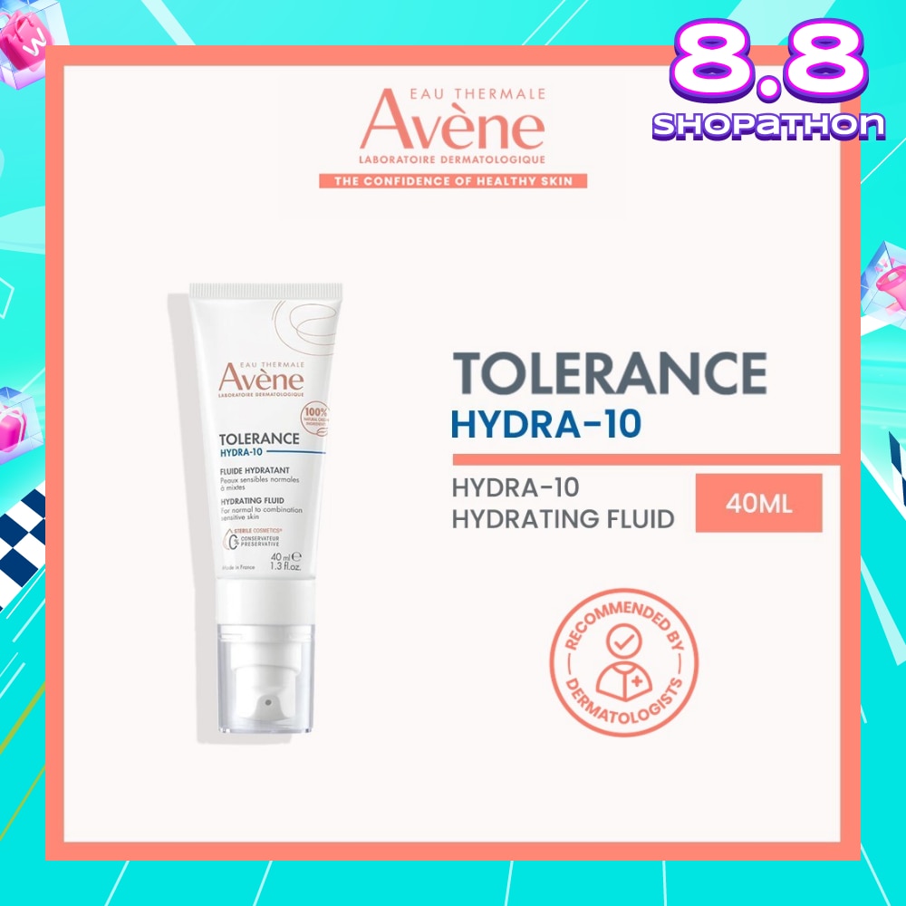 Tolerance Hydra-10 Hydrating Fluid (Moisturiser for sensitive skin + Fragrance-free + Preservative-free) 40ml