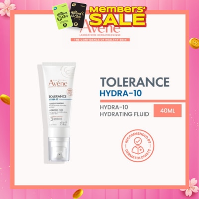 AVÈNE Tolerance Hydra-10 Hydrating Fluid (Moisturiser for sensitive skin + Fragrance-free + Preservative-free) 40ml