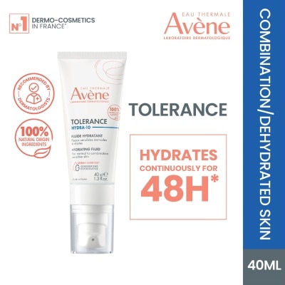 AVÈNE Tolerance Hydra 10 Hydrating Fluid (Moisturiser for sensitive skin + Fragrance free + Preservative free) 40ml image