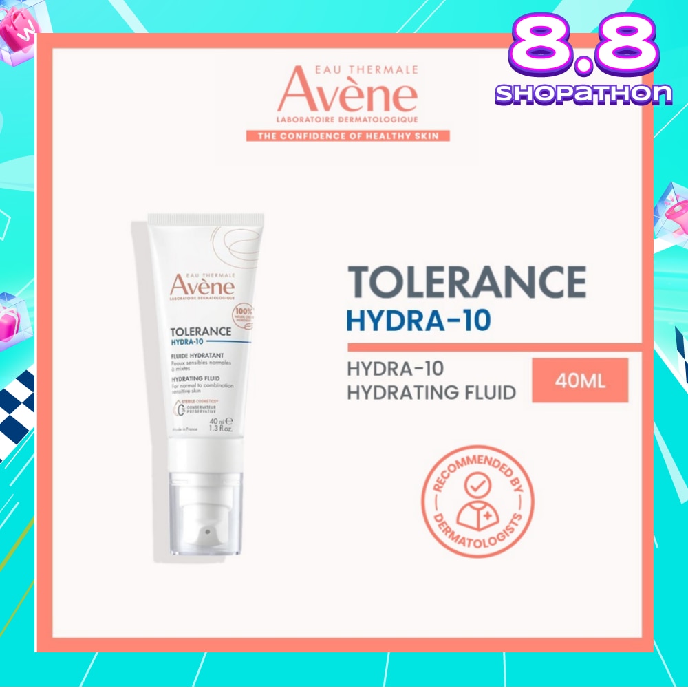 Tolerance Hydra-10 Hydrating Fluid (Moisturiser for sensitive skin + Fragrance-free + Preservative-free) 40ml