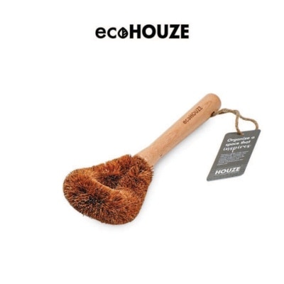 HOUZE Beech Wood Dish Scrub Brush (Flexible + Heat-resistant) 1s