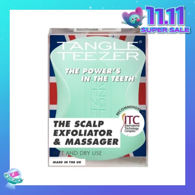 TANGLE TEEZER Scalp Exfoliator & Massager Green 1s