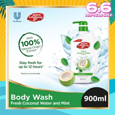 LIFEBUOY Lifebuoy Fresh Coconut Water & Mint Antibacterial Bodywash 900ml