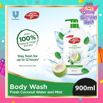 LIFEBUOY Lifebuoy Fresh Coconut Water & Mint Antibacterial Bodywash 900ml