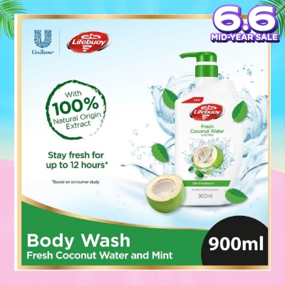 LIFEBUOY Lifebuoy Fresh Coconut Water & Mint Antibacterial Bodywash 900ml