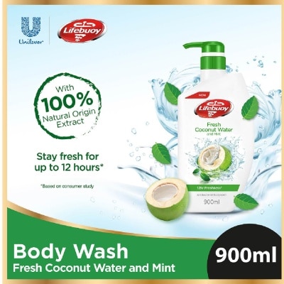 LIFEBUOY Lifebuoy Fresh Coconut Water & Mint Antibacterial Bodywash 900ml