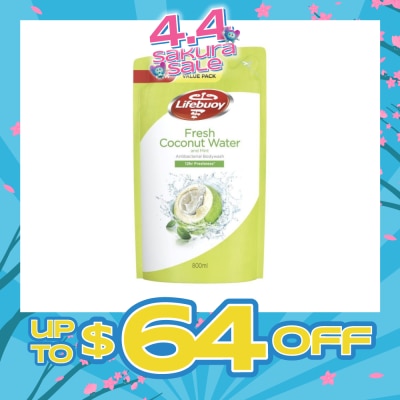 LIFEBUOY - Lifebuoy Fresh Coconut Water & Mint Antibacterial Bodywash 800ml
