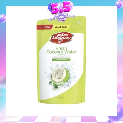 LIFEBUOY - Lifebuoy Fresh Coconut Water & Mint Antibacterial Bodywash 800ml