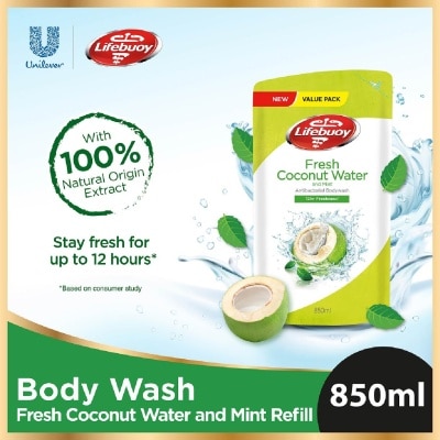 LIFEBUOY Lifebuoy Fresh Coconut Water & Mint Antibacterial Bodywash 850ml