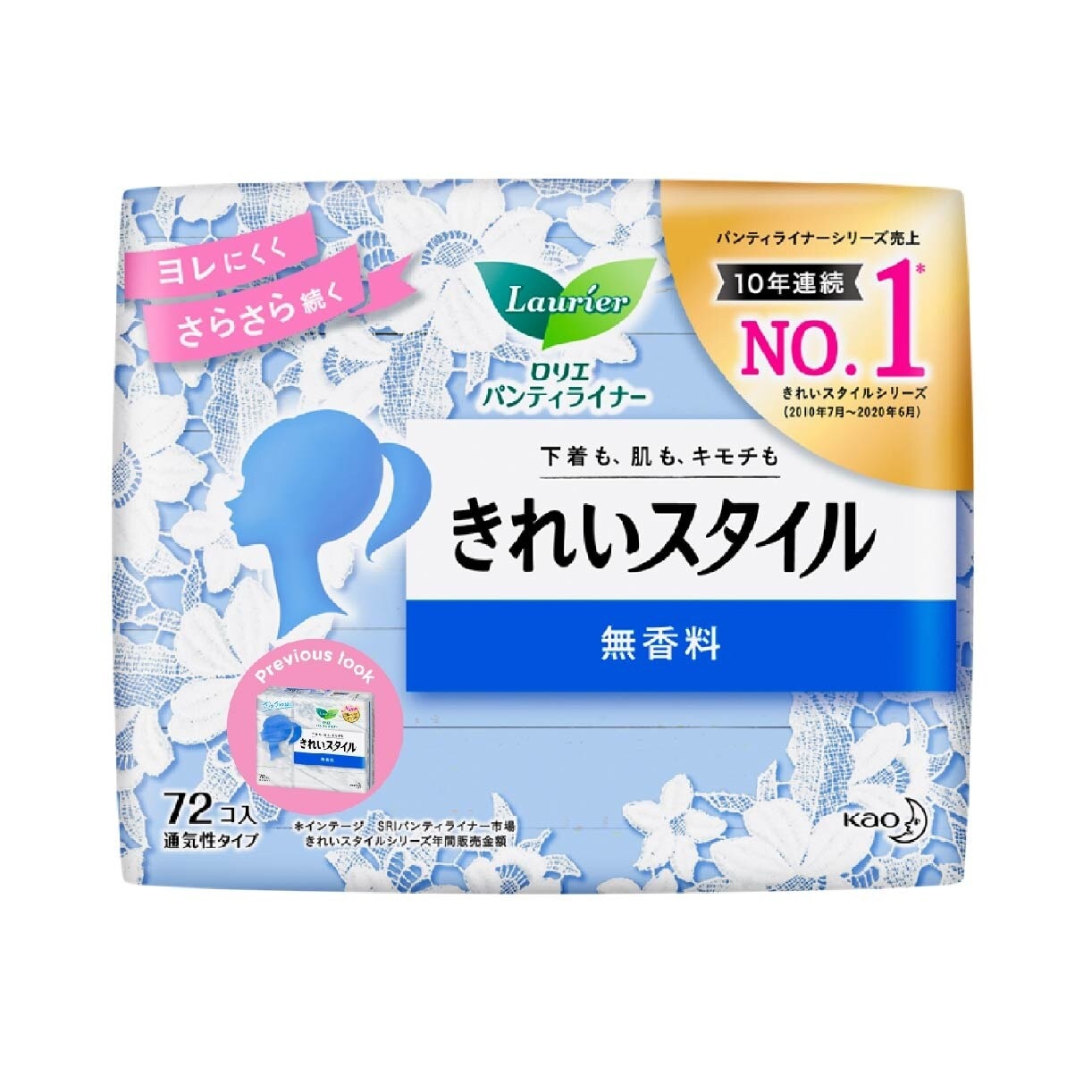 Active Fit Japanese Pantyliners Unscented 72s