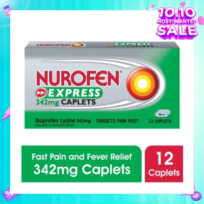 NUROFEN Express Pain & Fever Relief Caplet 342mg 12s