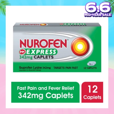 NUROFEN Express Pain & Fever Relief Caplet 342mg 12s
