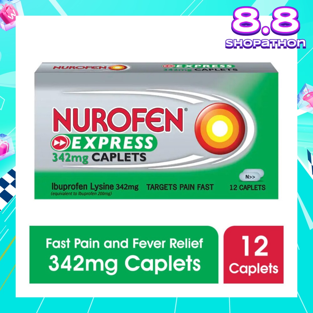 Express Pain & Fever Relief Caplet 342mg 12s