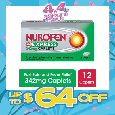 NUROFEN - Express Pain & Fever Relief Caplet 342mg 12s