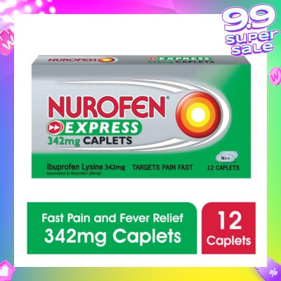 NUROFEN Express Pain & Fever Relief Caplet 342mg 12s