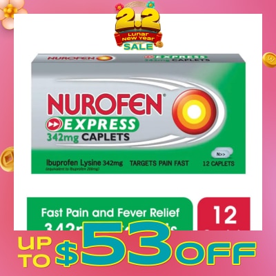 NUROFEN Express Pain & Fever Relief Caplet 342mg 12s