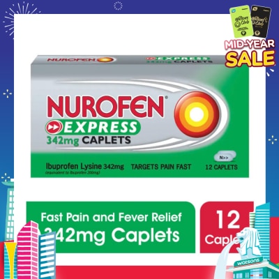 NUROFEN Express Pain & Fever Relief Caplet 342mg 12s
