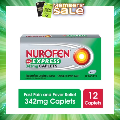 NUROFEN - Express Pain & Fever Relief Caplet 342mg 12s