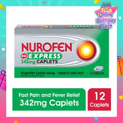 NUROFEN Express Pain & Fever Relief Caplet 342mg 12s