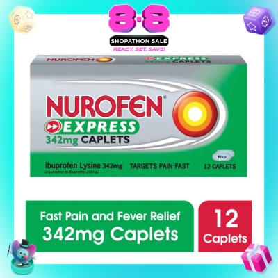 NUROFEN - Express Pain & Fever Relief Caplet 342mg 12s