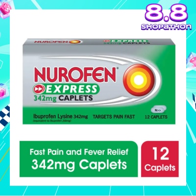 NUROFEN Express Pain & Fever Relief Caplet 342mg 12s
