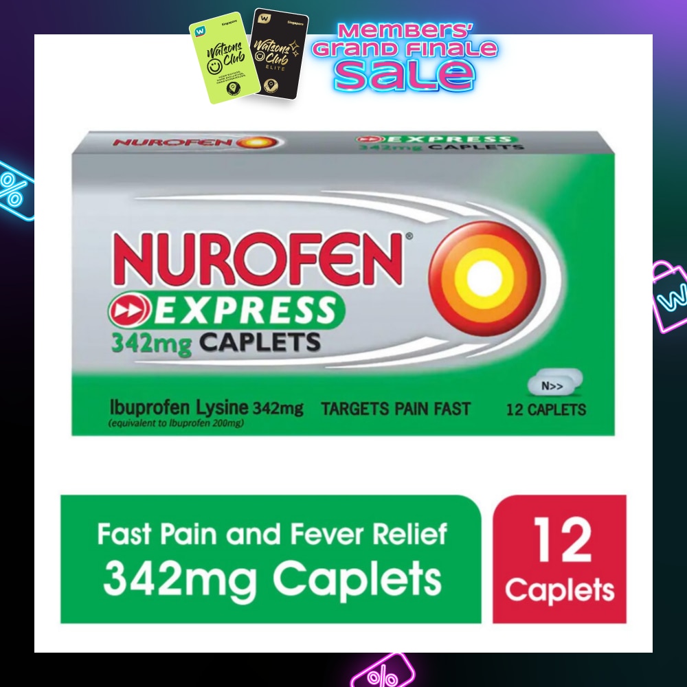 Express Pain & Fever Relief Caplet 342mg 12s