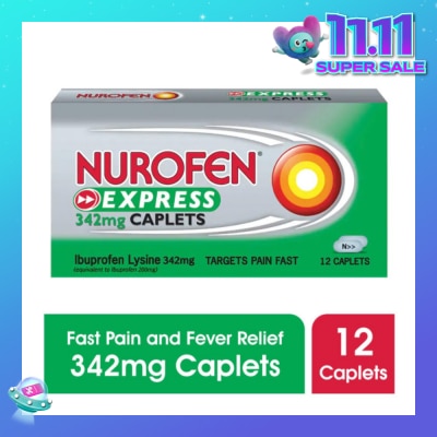 NUROFEN Express Pain & Fever Relief Caplet 342mg 12s