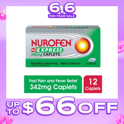 NUROFEN - Express Pain & Fever Relief Caplet 342mg 12s