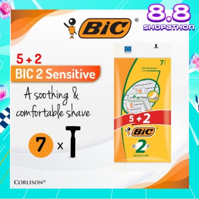 BIC Sensitive Disposable Twin Blade Shaver 7s
