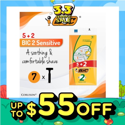 BIC Sensitive Disposable Twin Blade Shaver 7s