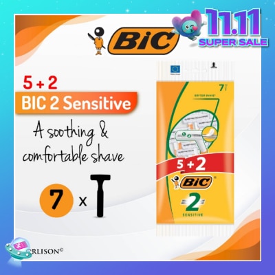 BIC Sensitive Disposable Twin Blade Shaver 7s