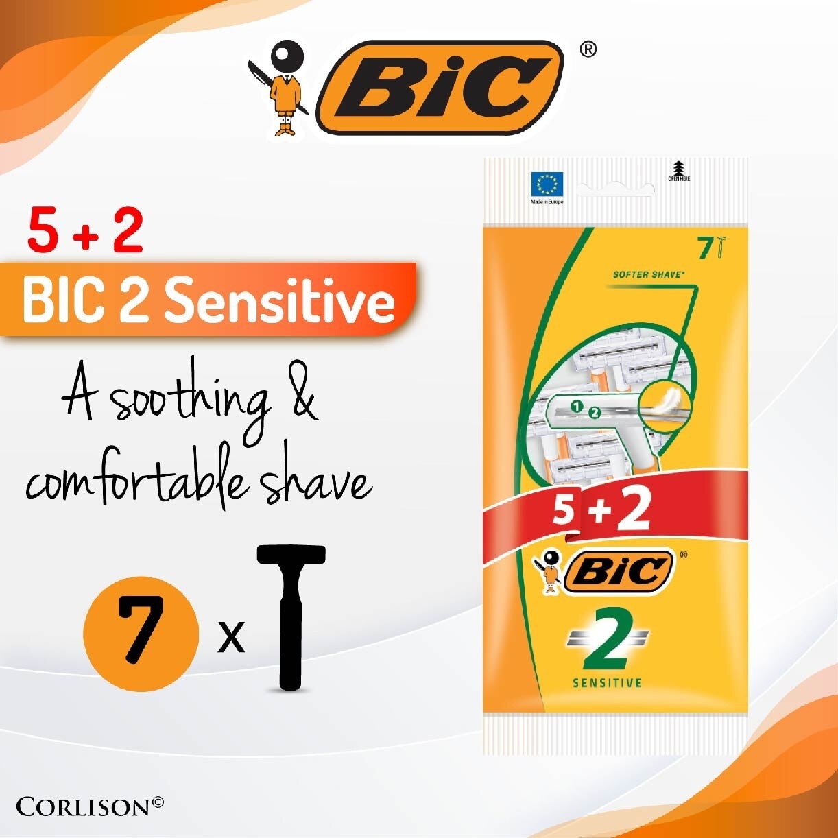 Sensitive Disposable Twin Blade Shaver 7s