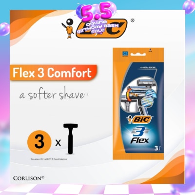 BIC - Flex 3 Comfort Disposable Shaver 3s