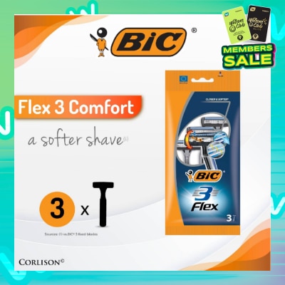 BIC Flex 3 Comfort Disposable Shaver 3s