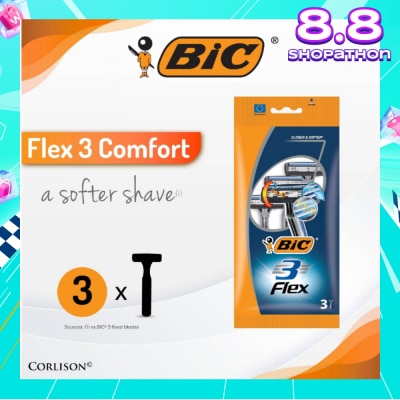 BIC Flex 3 Comfort Disposable Shaver 3s