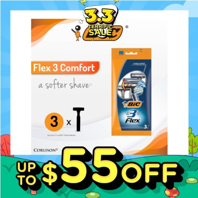 BIC Flex 3 Comfort Disposable Shaver 3s