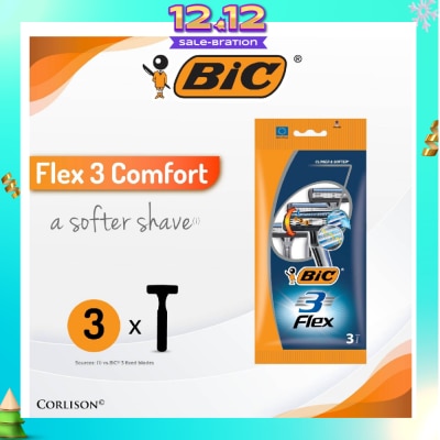 BIC Flex 3 Comfort Disposable Shaver 3s