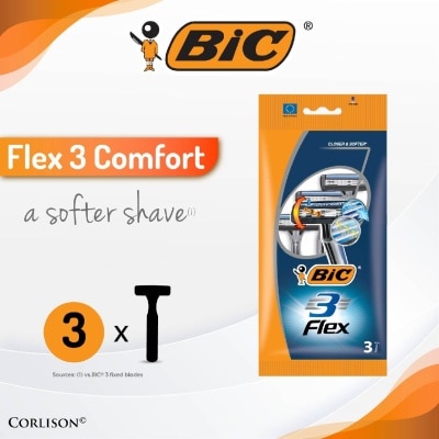 BIC Flex 3 Comfort Disposable Shaver 3s