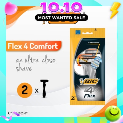 BIC FLEX 4 Comfort Disposable Shaver 2s image