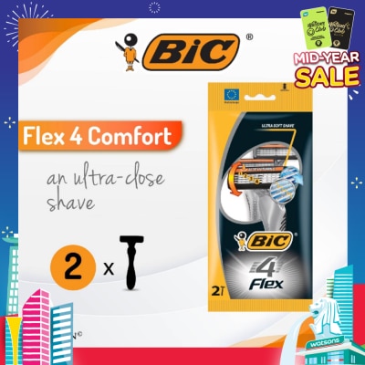 BIC FLEX 4 Comfort Disposable Shaver 2s