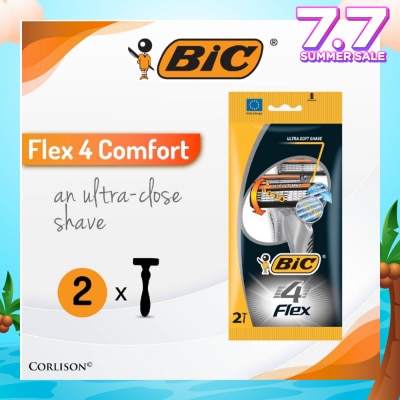 BIC FLEX 4 Comfort Disposable Shaver 2s