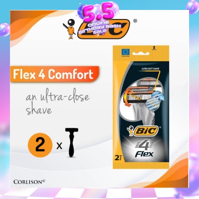 BIC - FLEX 4 Comfort Disposable Shaver 2s