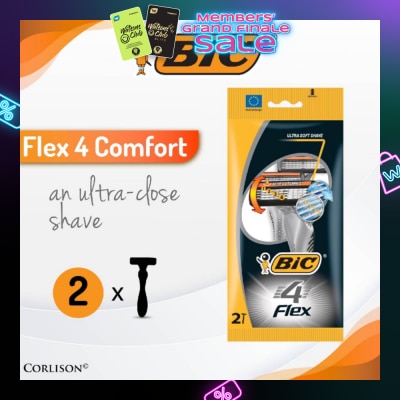 BIC FLEX 4 Comfort Disposable Shaver 2s