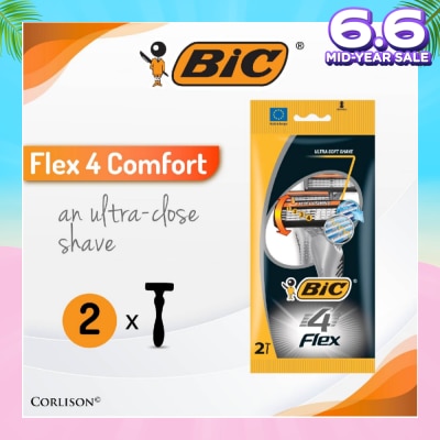 BIC FLEX 4 Comfort Disposable Shaver 2s