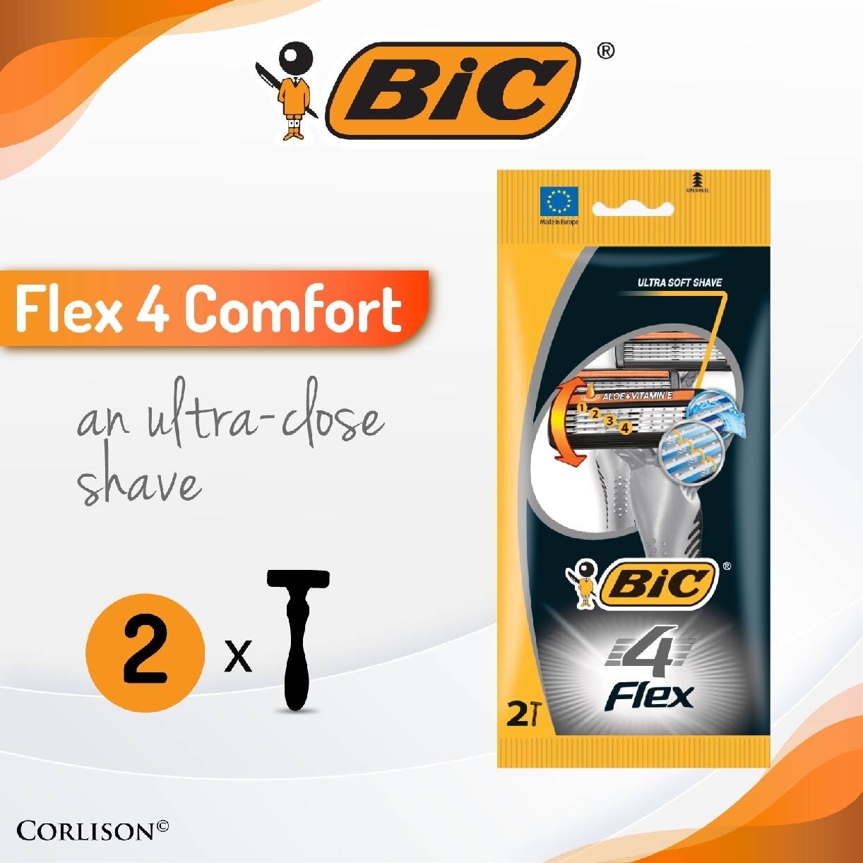 FLEX 4 Comfort Disposable Shaver 2s