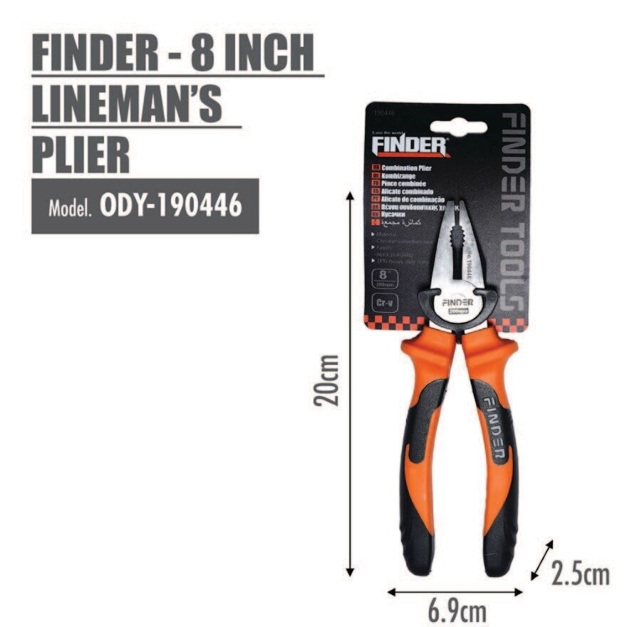 FINDER 8 Inch Lineman's Plier 1s