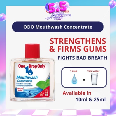 ONE DROP ONLY - AntiBacterial Mouthwash Concentrate 10ml (Expiry: Oct`2026)