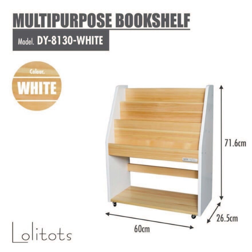 Multipurpose Bookshelf White 1s