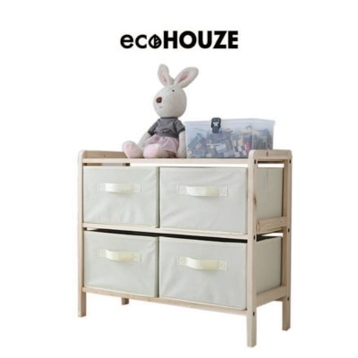 HOUZE 2 Tier Wooden Fabric Dresser 1s